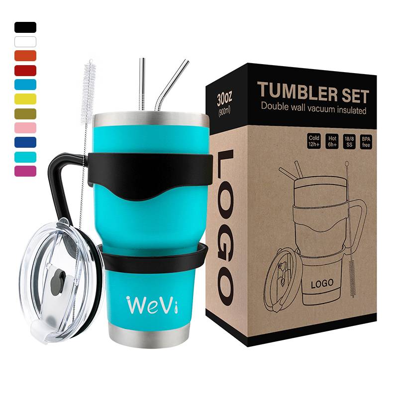 WeVi  20 oz and 30oz double walled metal stainless steel tumbler with straw